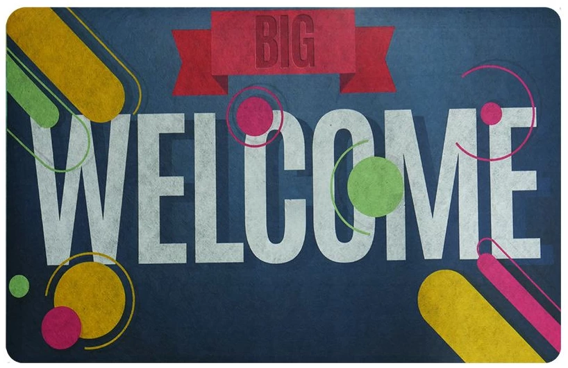 Big Welcome Baskılı Kaliteli Kauçuk Kapı Önü Paspası