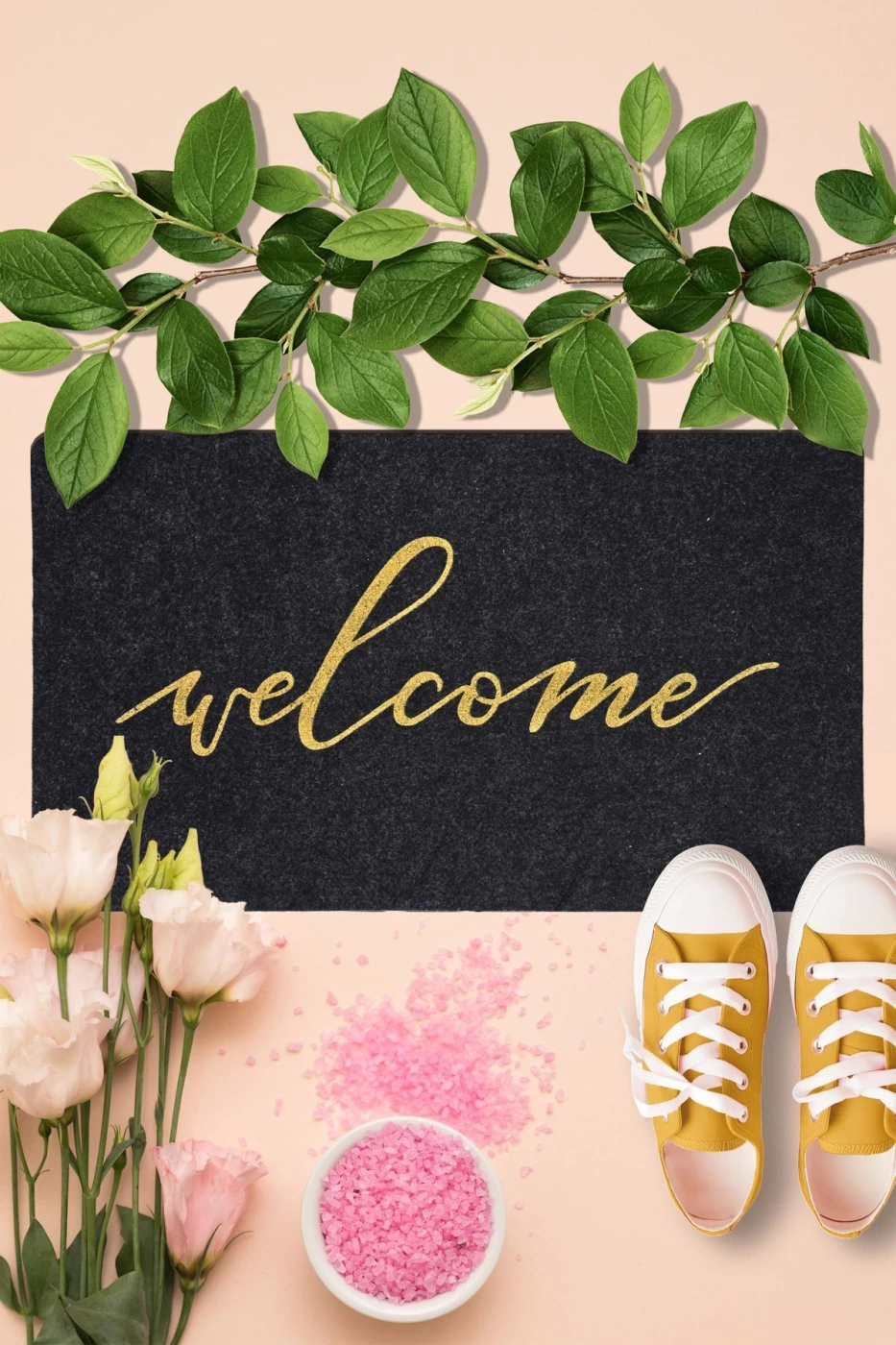 Welcome Kauçuk Tabanlı Kapı Önü Paspası
