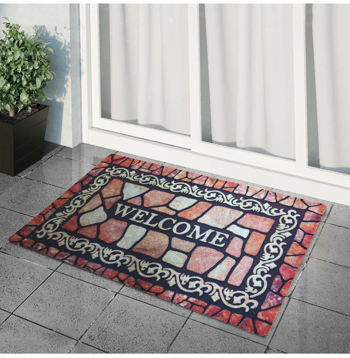 Welcome Yazılı Kaliteli Kauçuk Kapı Önü Paspası